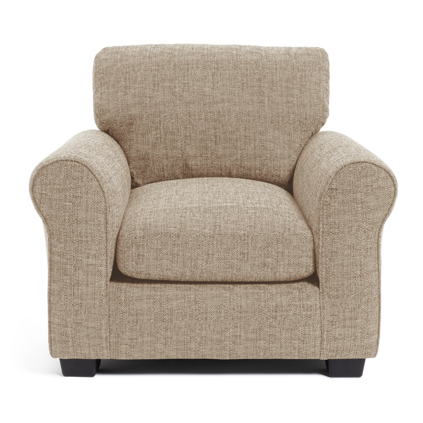 Habitat Lisbon Fabric Armchair Stone by Argos