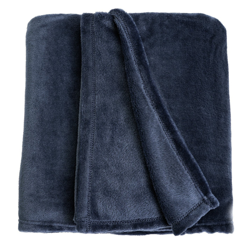 Argos Home Fleece Throw Navy 125X150cm by Argos