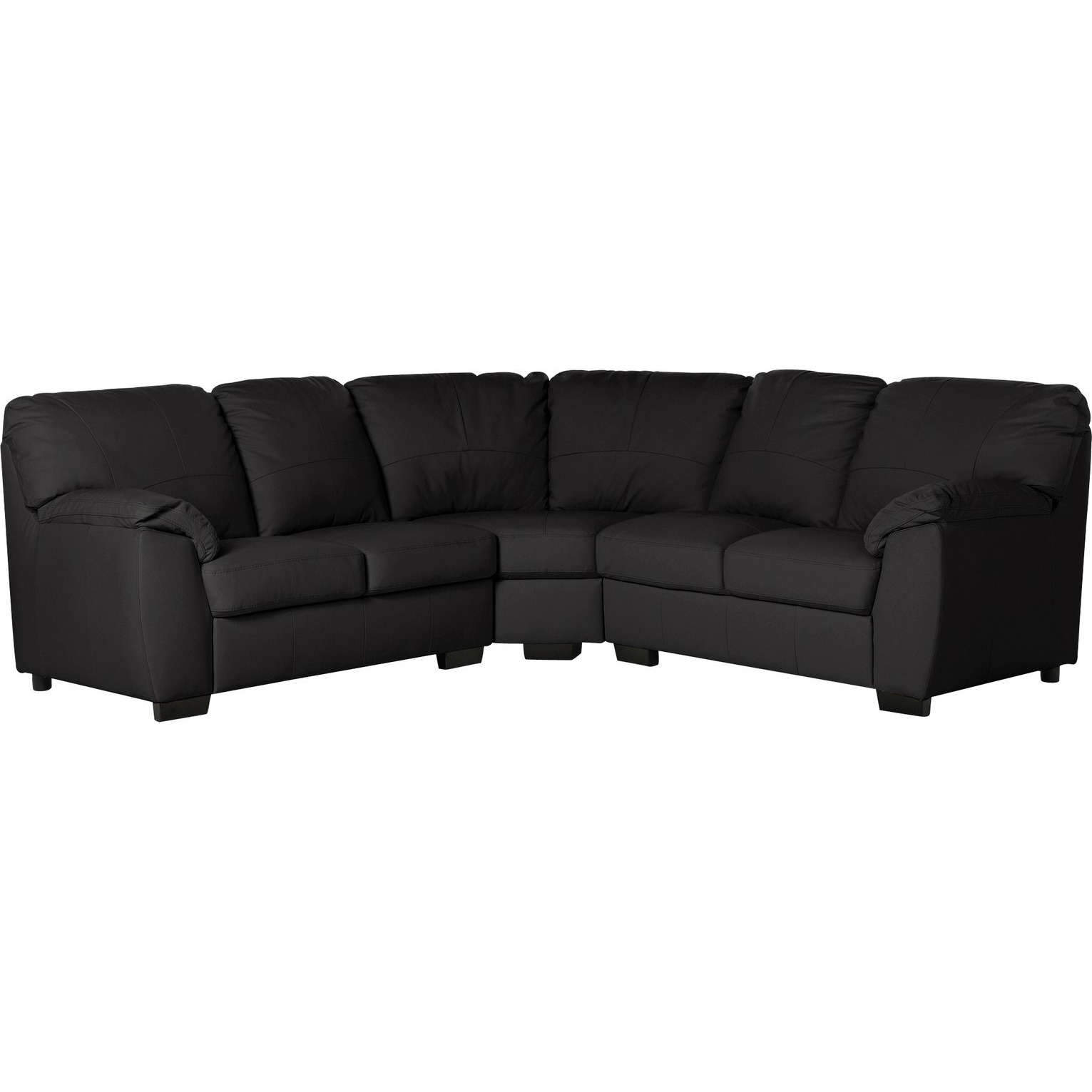 Argos Home Milano Leather Corner Sofa Black by Argos