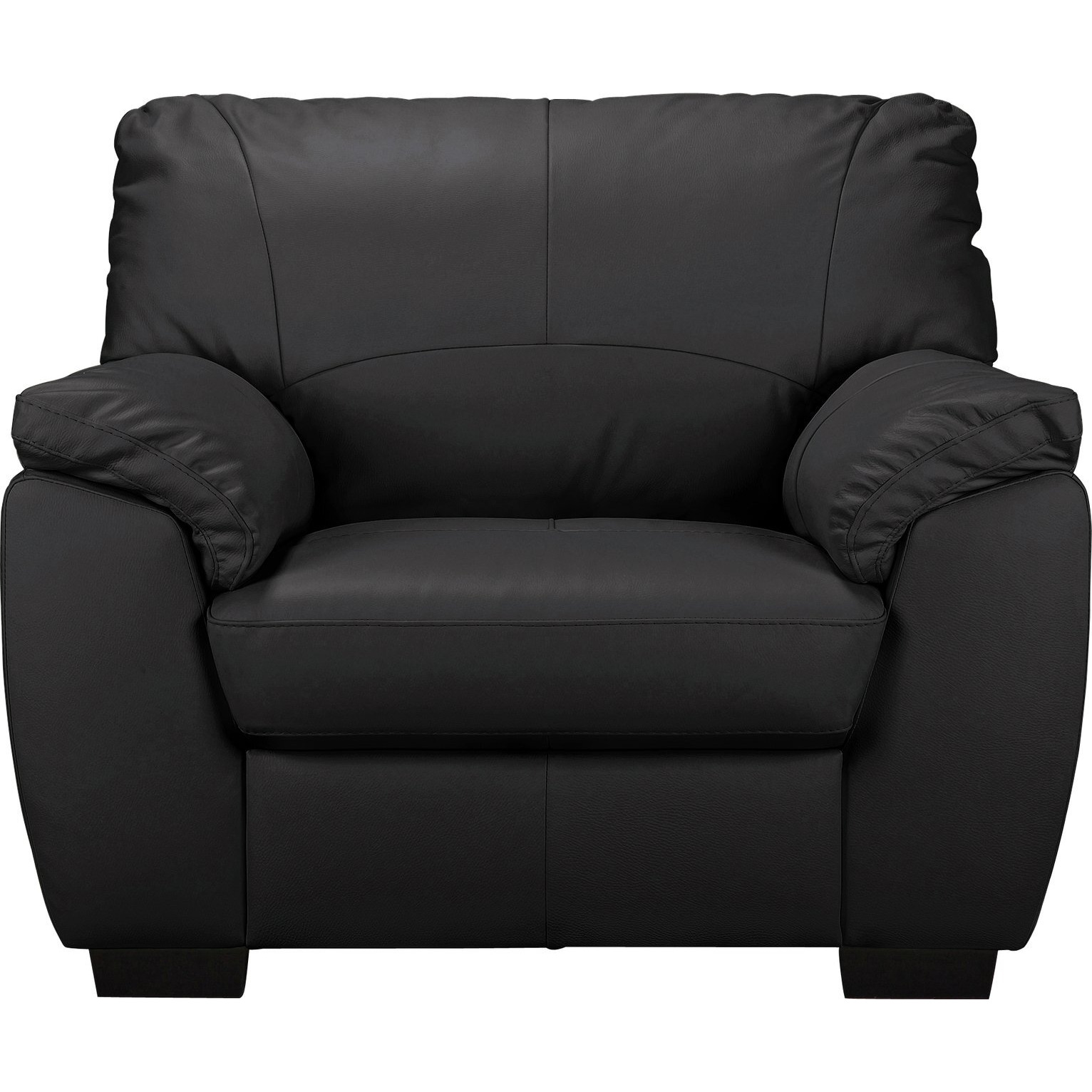 Argos Home Milano Leather Armchair Black by Argos