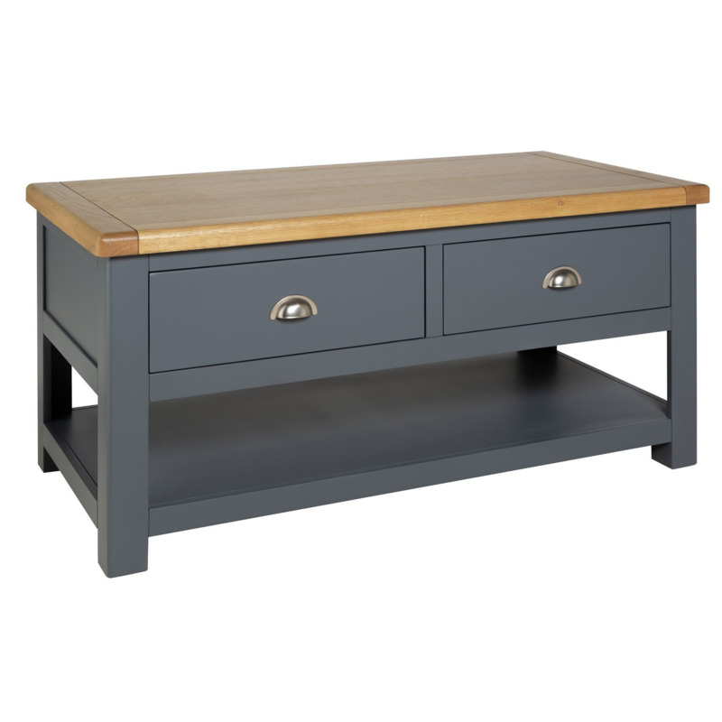 Habitat Kent 2 Drawer Coffee Table Grey & Oak by Argos