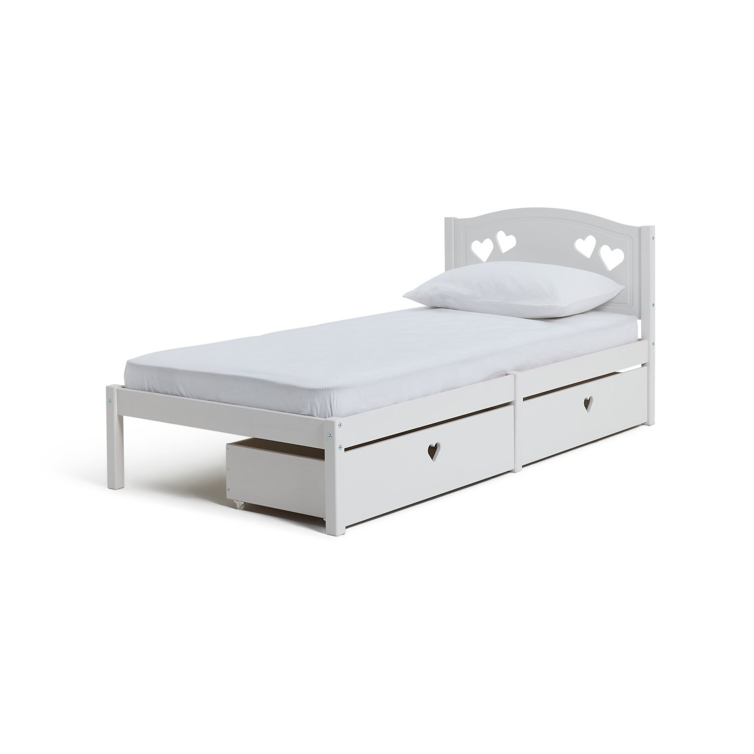 Habitat Mia Single Bed Frame with 2 Drawers White by Argos