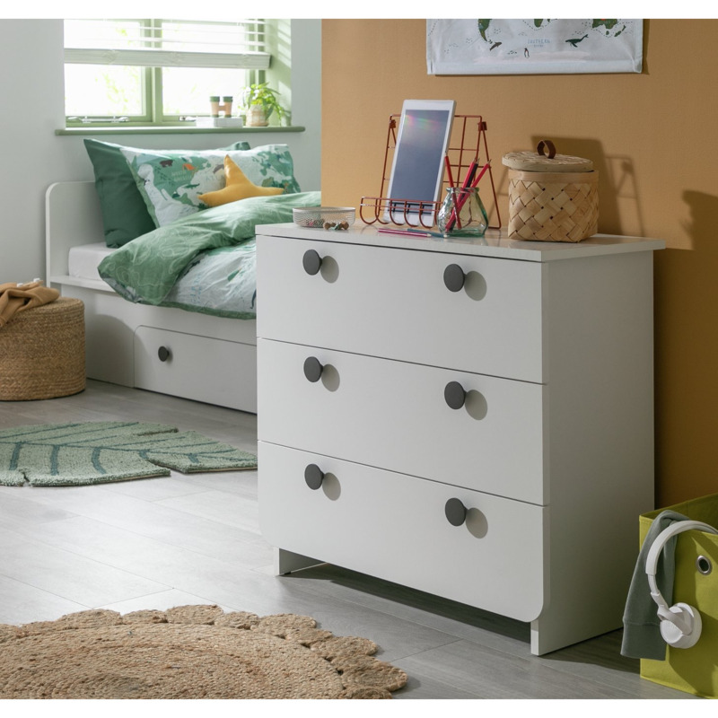 Habitat Kids Rudi 3 Chest of Drawers White and Grey by Argos