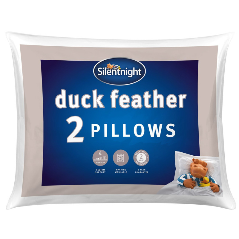Silentnight Duck Feather Medium/ Soft Pillow 2 Pack by Argos