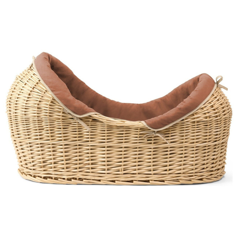 Clair de Lune Organic Rust Noah Pod Moses Basket With Stand by Argos