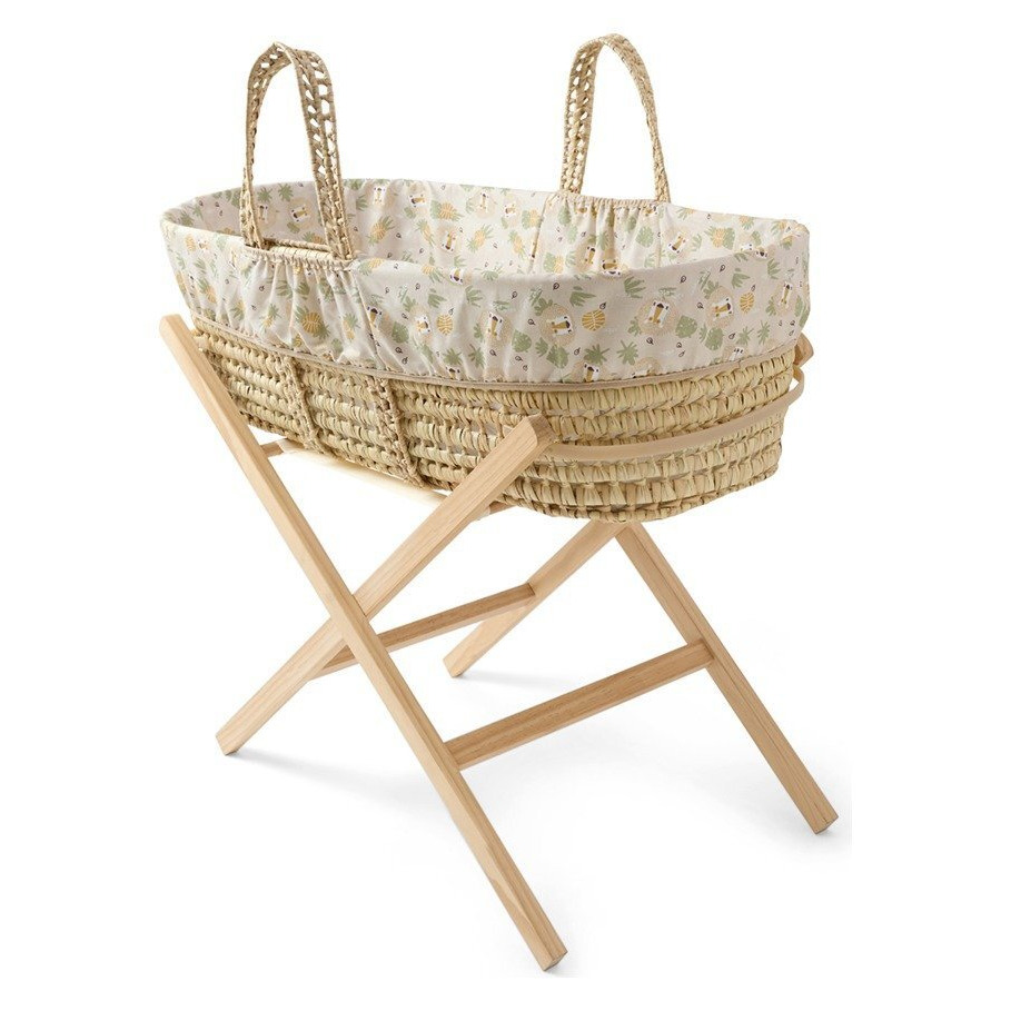 Clair De Lune Safari Moses Basket With Folding Stand by Argos