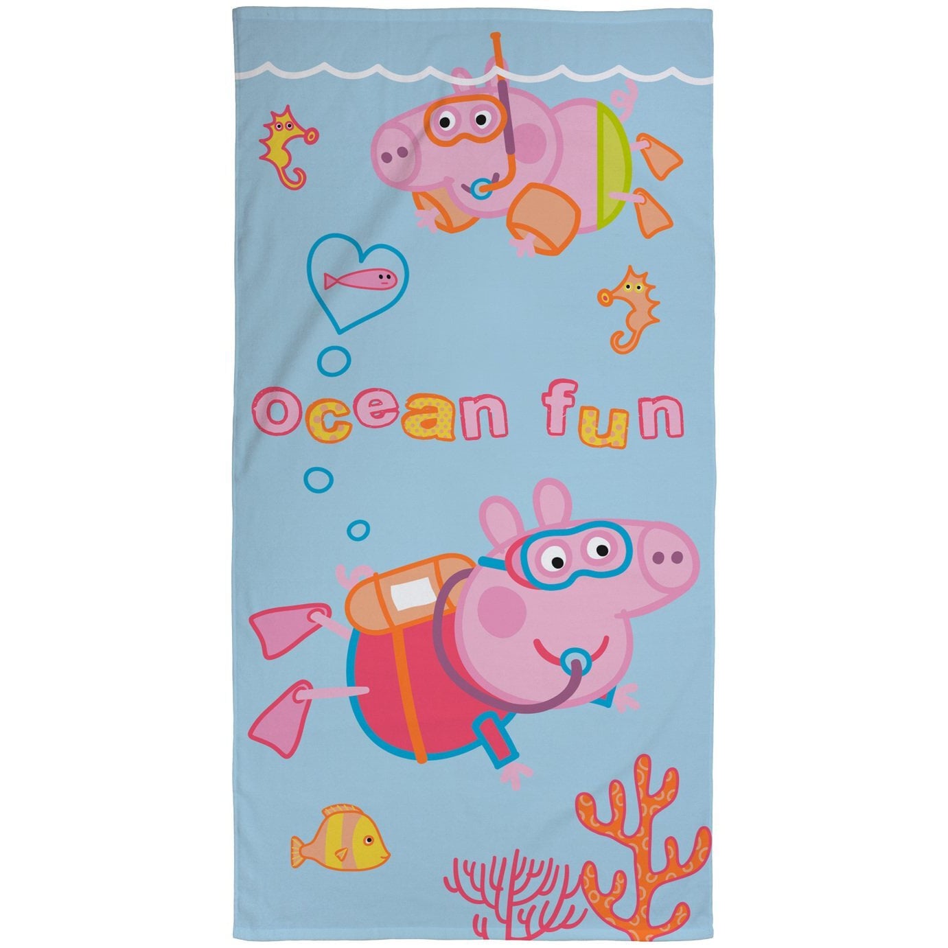 Peppa Pig Ocean Fun Beach Towel Blue by Argos