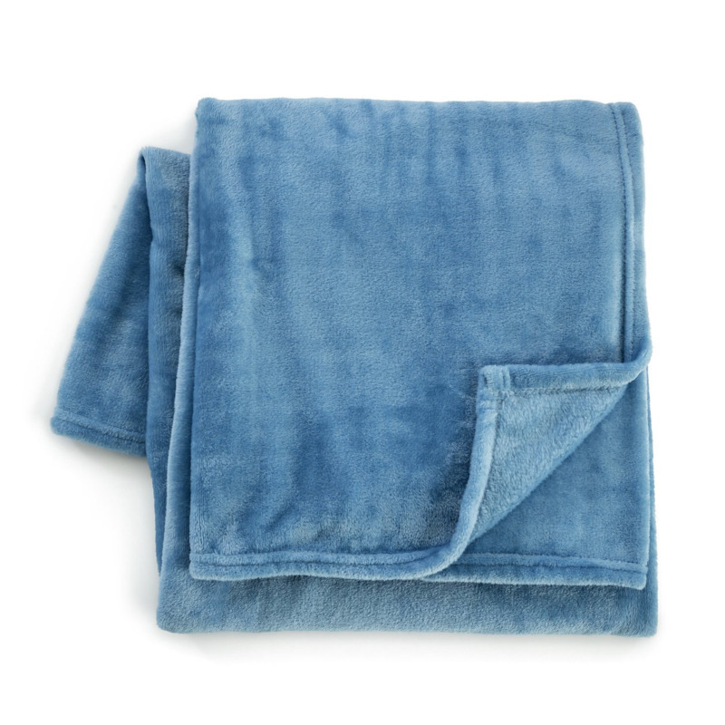 Habitat Kids Fleece Throw Blue 120x150cm by Argos