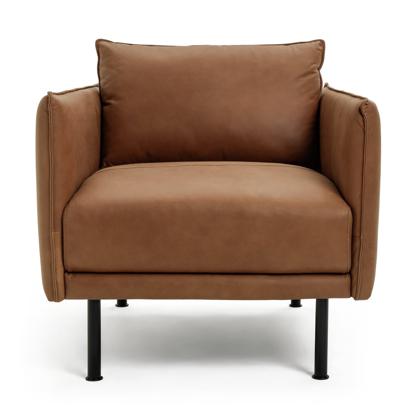 Habitat Moore Leather Armchair Tan by Argos