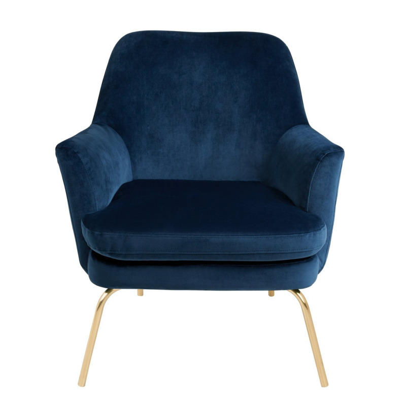 Habitat Celine Velvet Accent Chair Navy by Argos