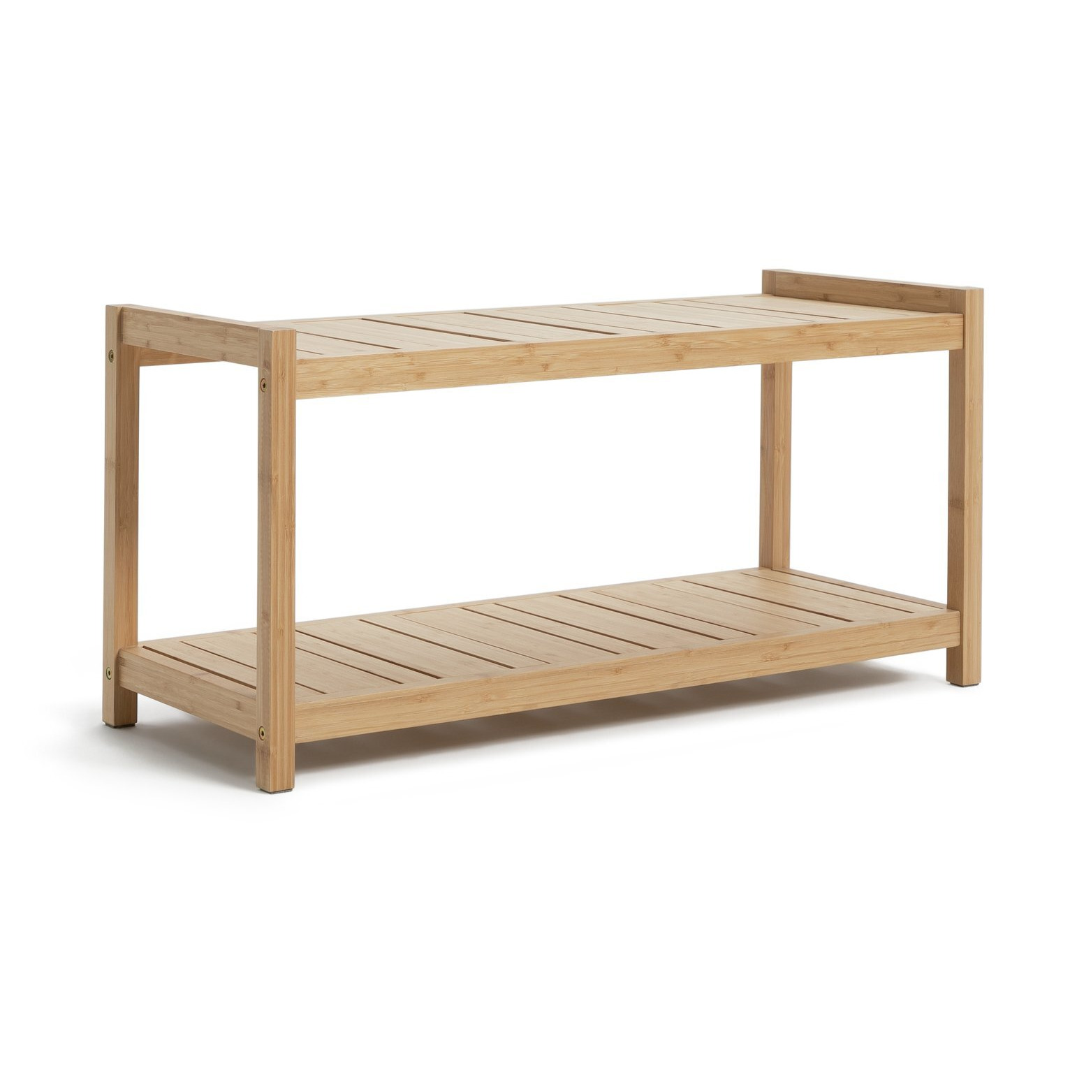 Habitat Eave Bamboo 2 Shelf Shoe Rack - Natural by Argos | ufurnish.com