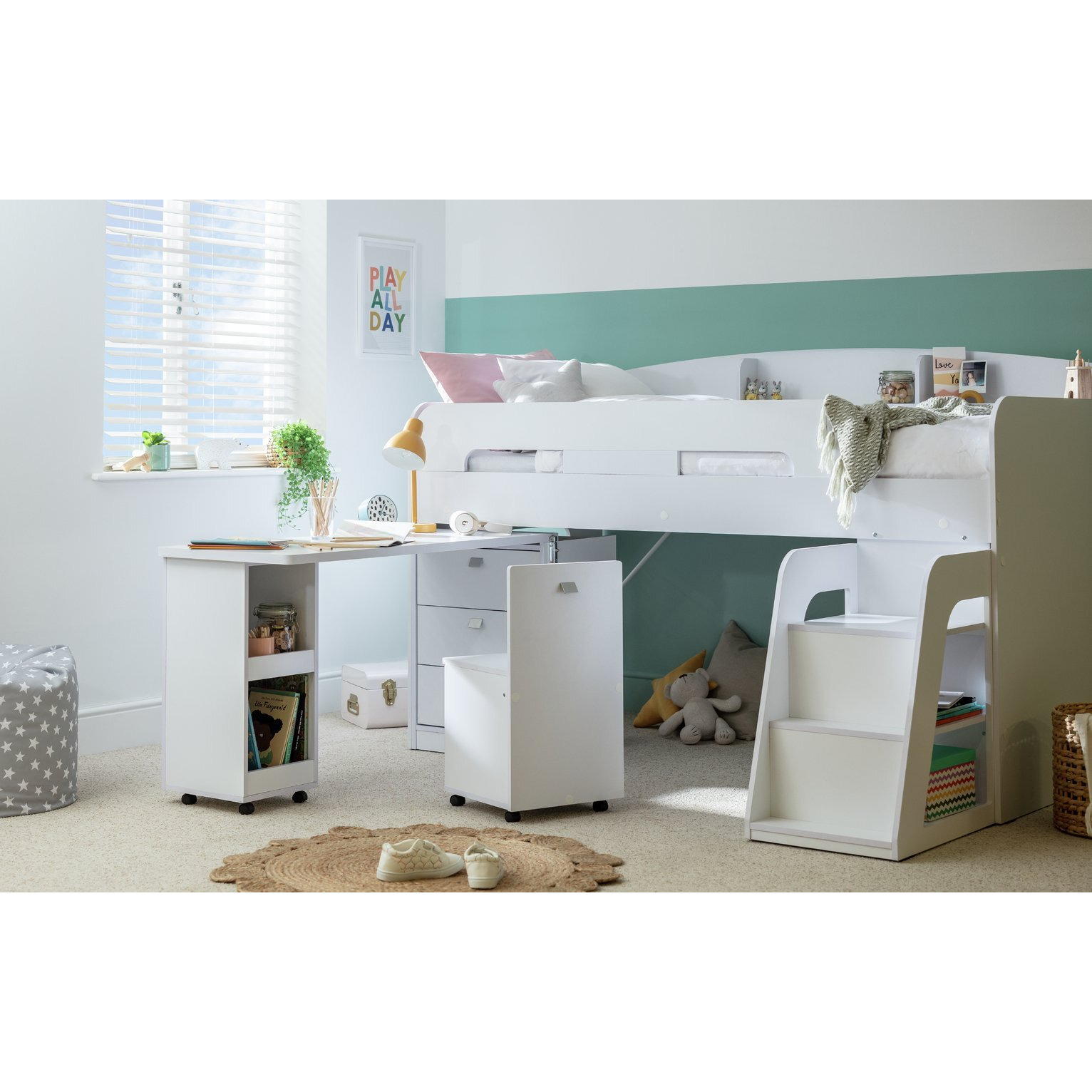 Habitat Ultimate Storage Mid Sleeper and Mattress White by Argos