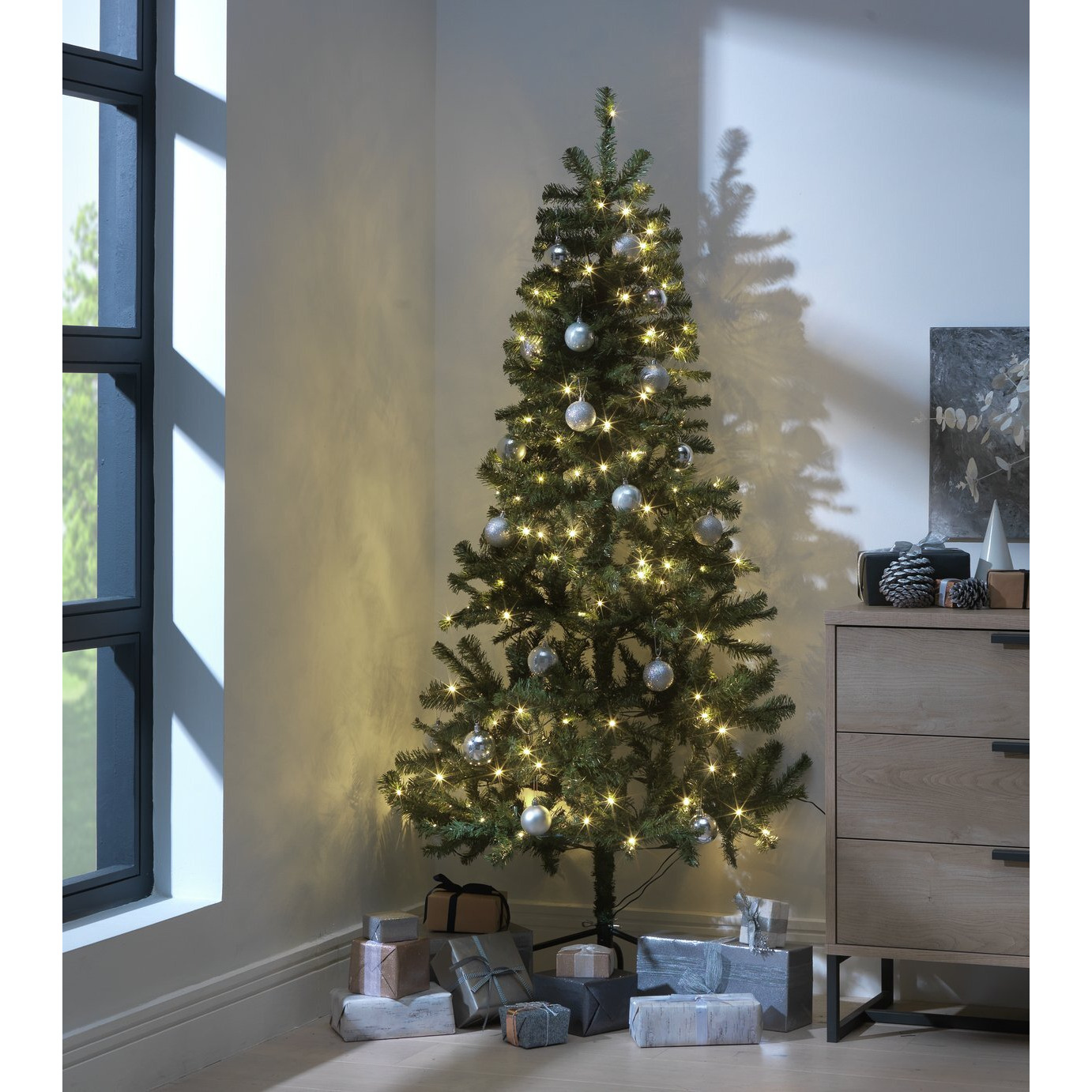 Habitat 6ft Pre lit Half Christmas Tree by Argos