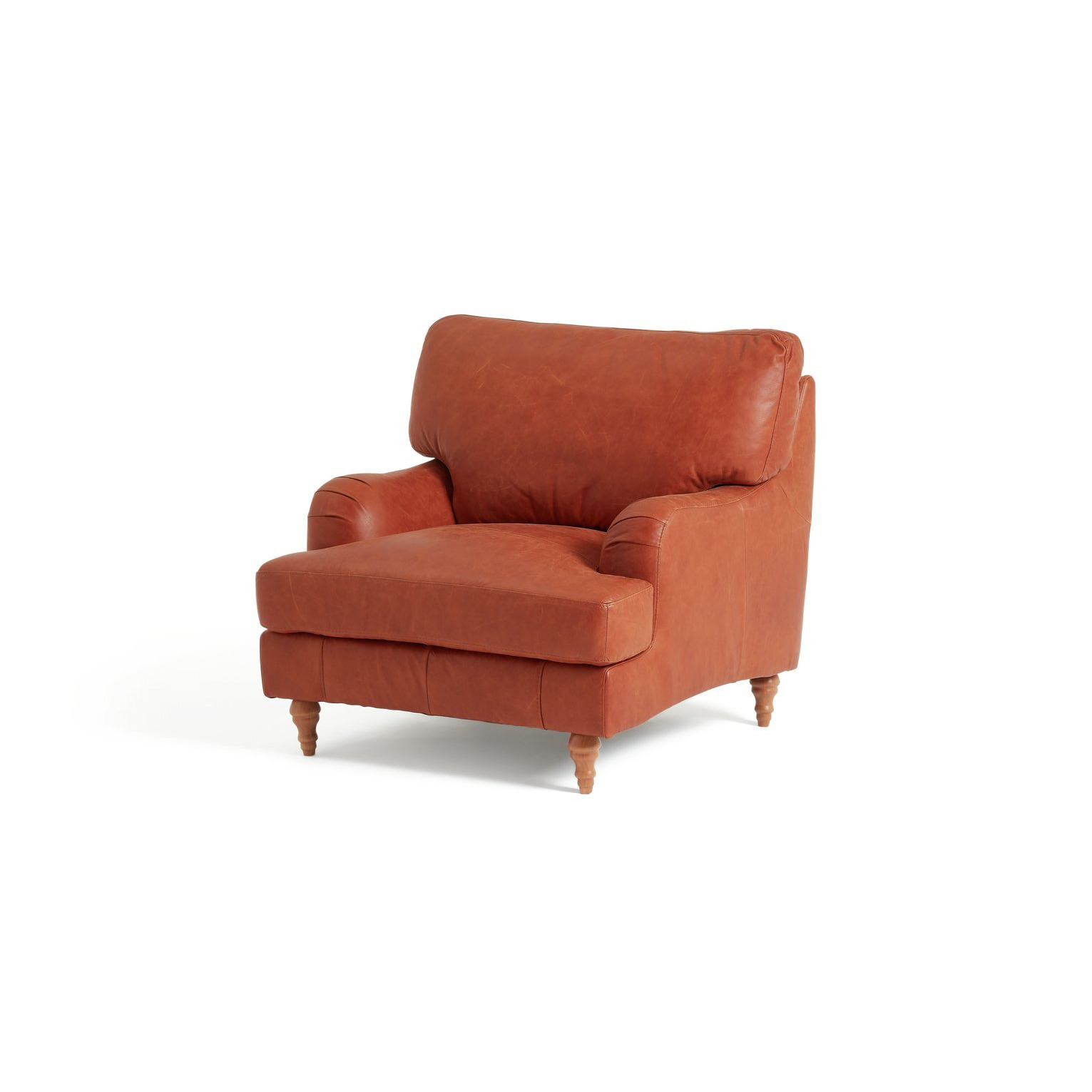 Habitat Livingston Leather Armchair Tan by Argos