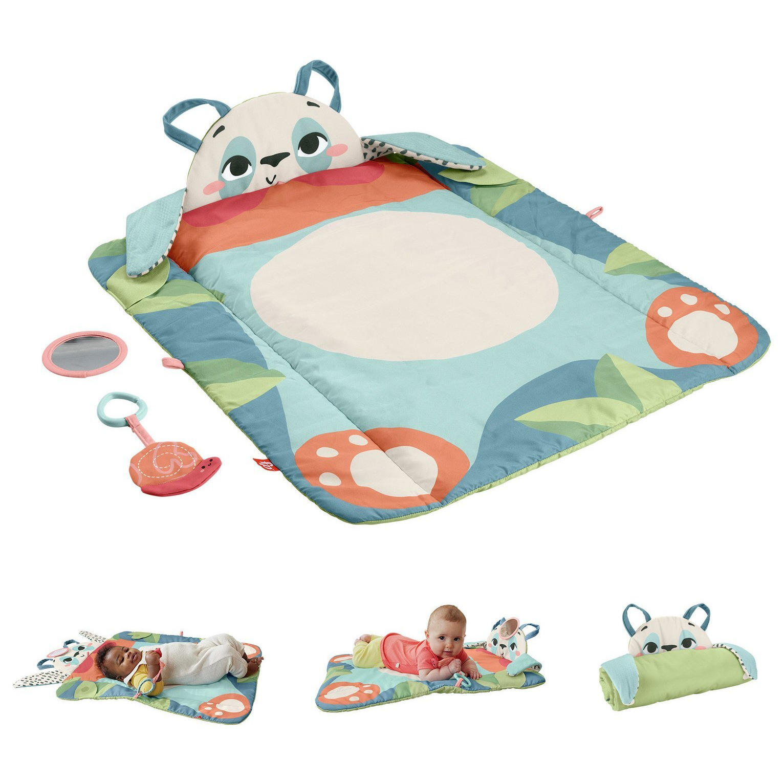 FisherPrice RolyPoly Panda Baby Sensory Activity Play Mat by Argos