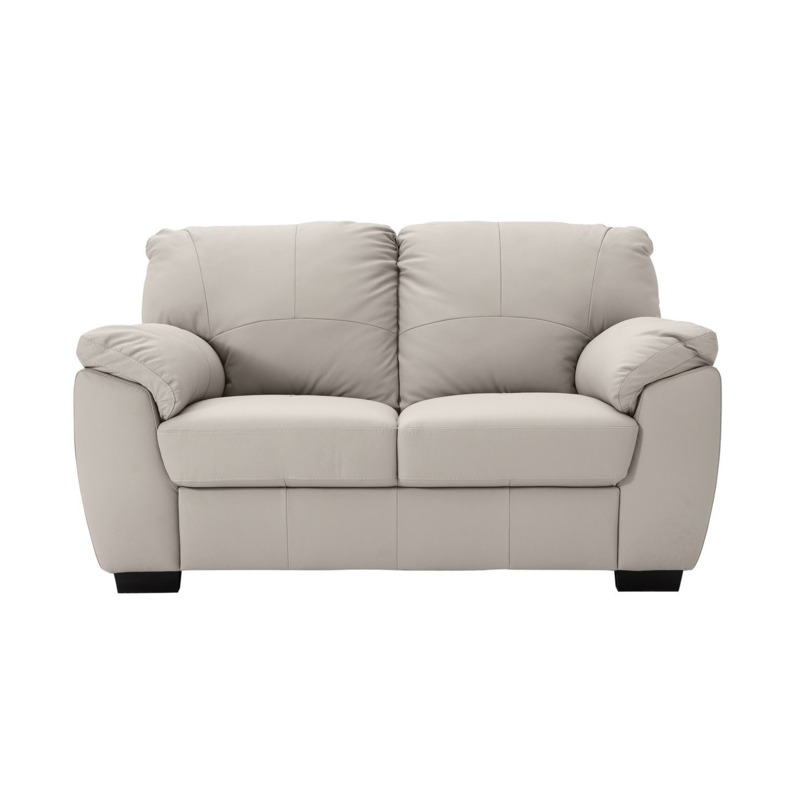 Argos Home Milano Leather 2 Seater Sofa Light Grey by Argos
