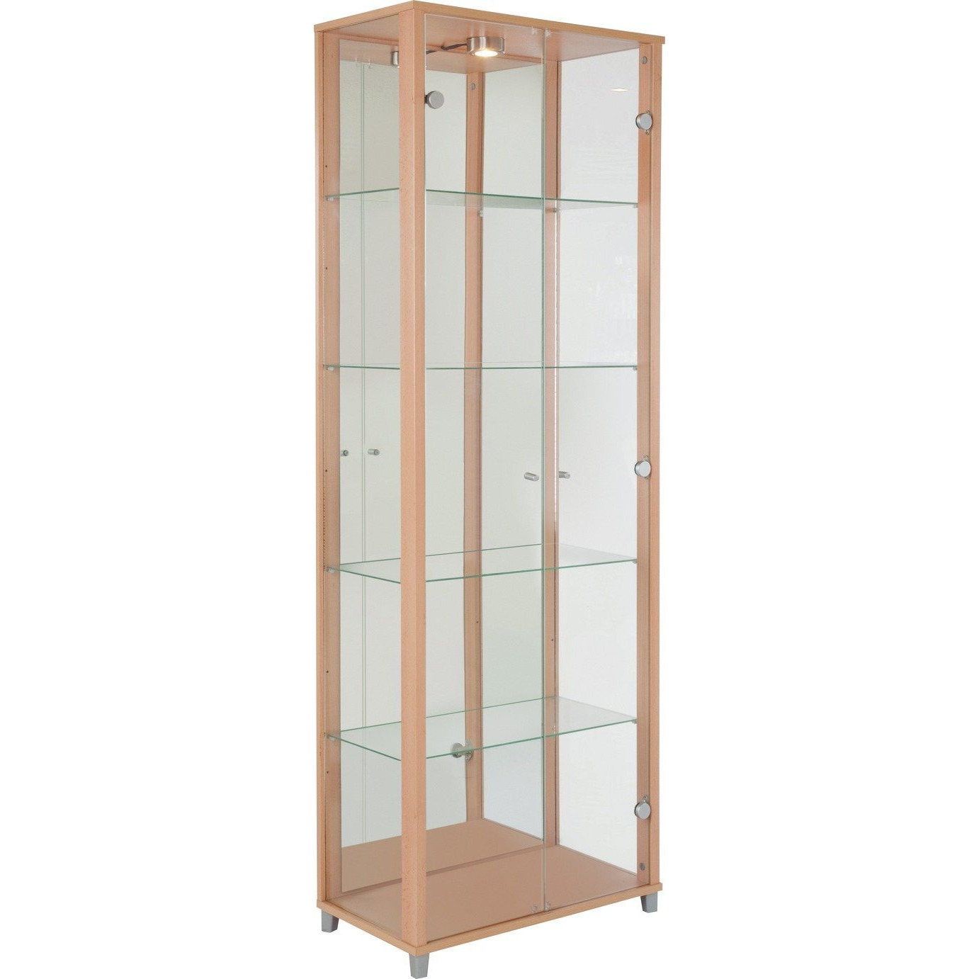Argos Home 2 Door Glass Display Beech Effect by Argos