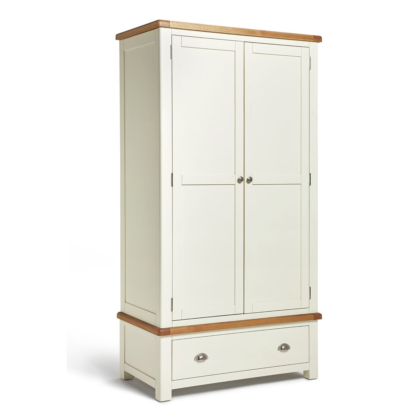 Habitat Kent 2 Door 1 Drawer Wardrobe Cream & Oak by Argos
