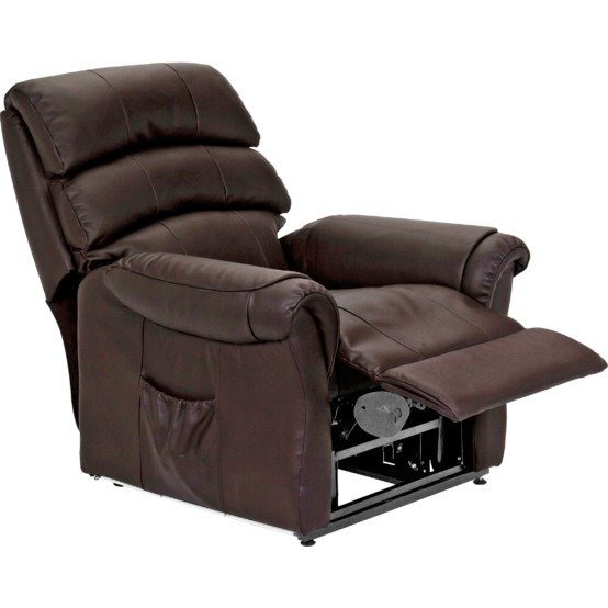 Argos Home Warwick Leather Power Recliner Chair Dark Brown by Argos
