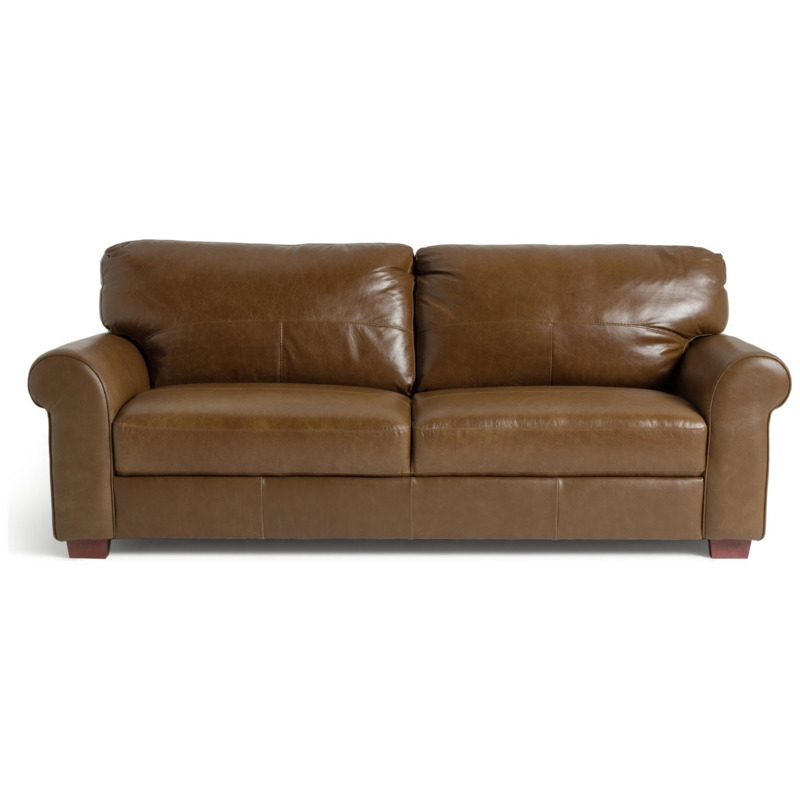 Habitat Salisbury Leather 4 Seater Sofa Tan by Argos