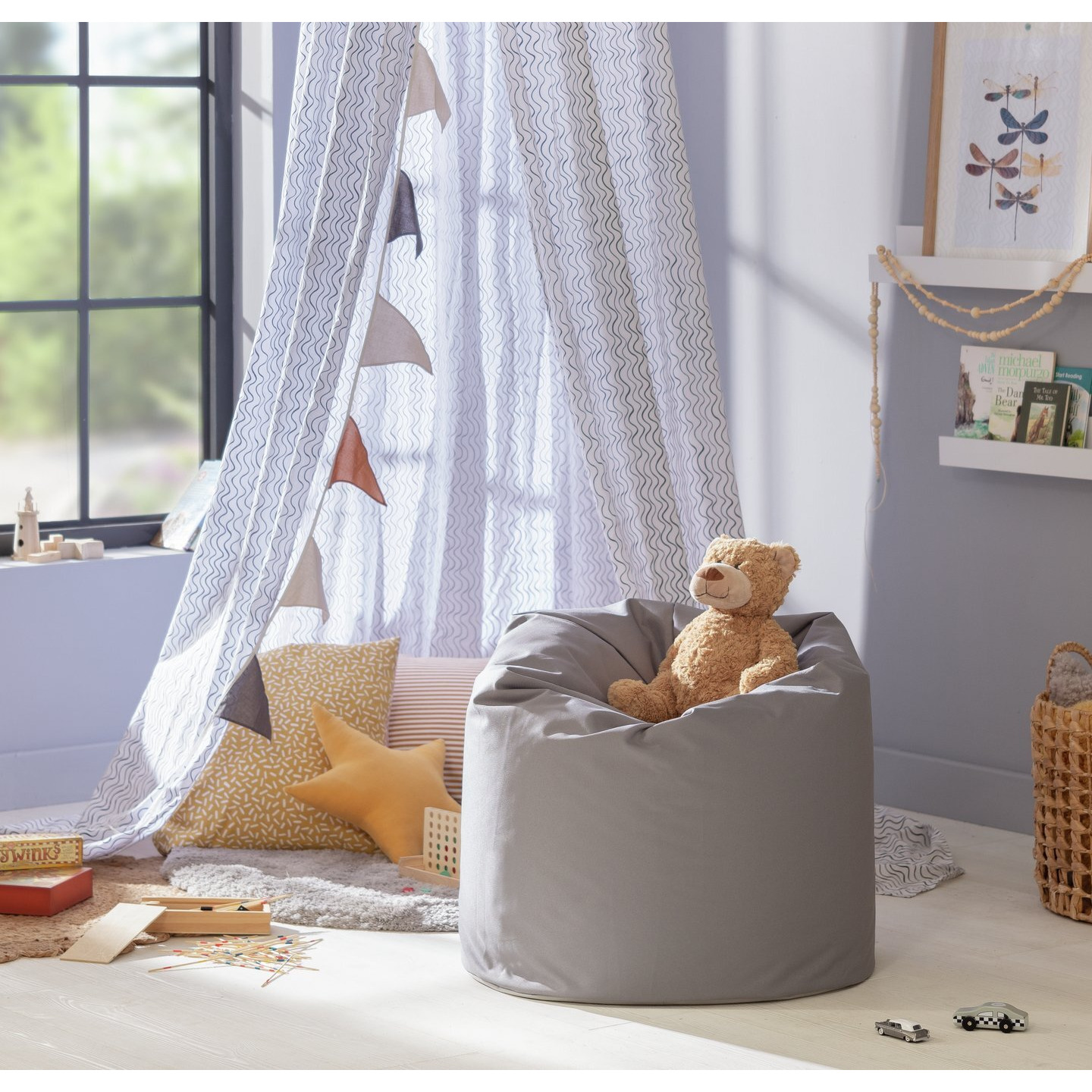 Kaikoo Large Grey Classic Bean Bag by Argos