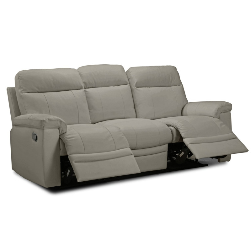 Argos Home New Paolo 3 Seater Manual Recliner Sofa Grey by Argos