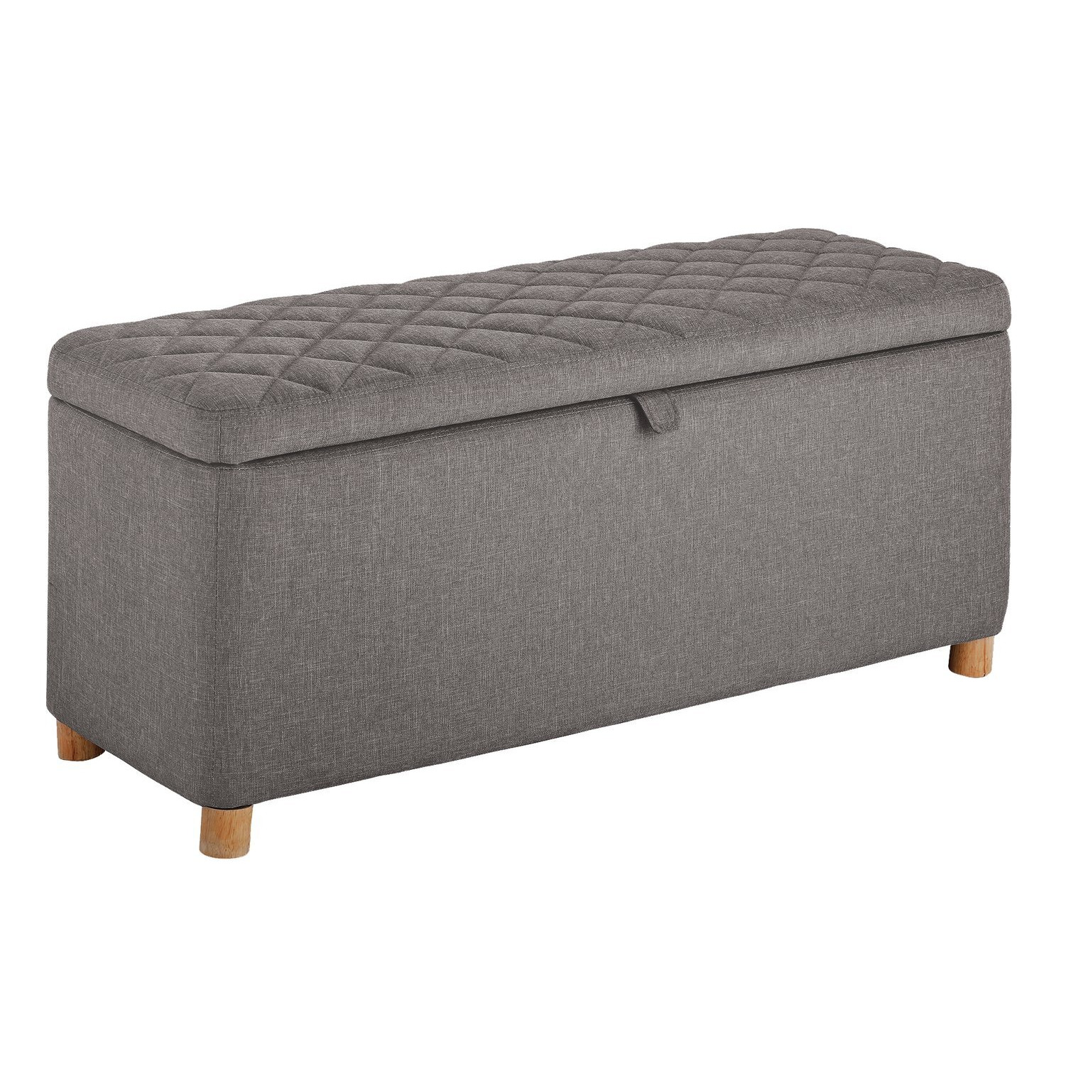 Argos Home James Large Fabric Ottoman - Grey by Argos | ufurnish.com