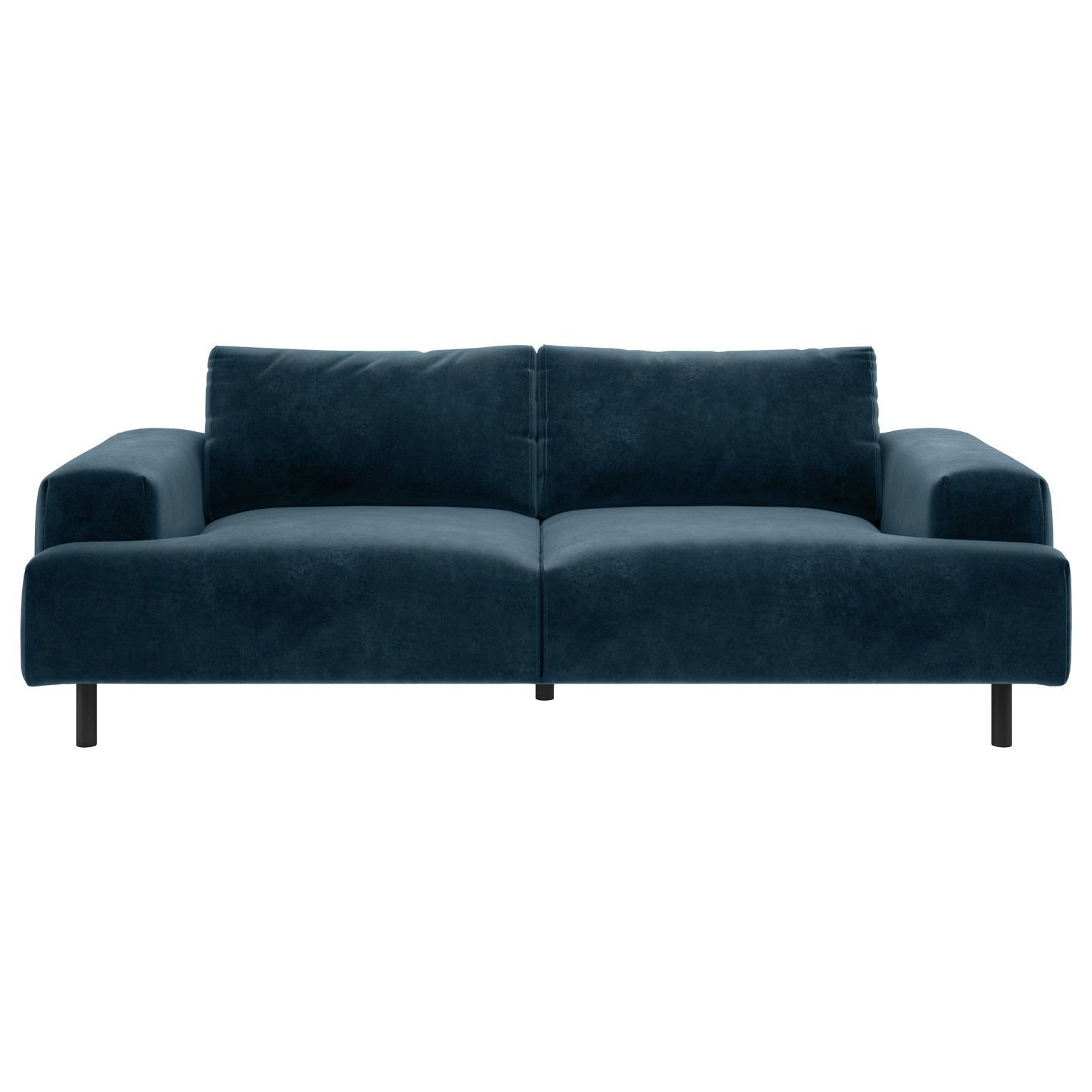 Habitat Julien Velvet 3 Seater Sofa Navy Blue by Argos