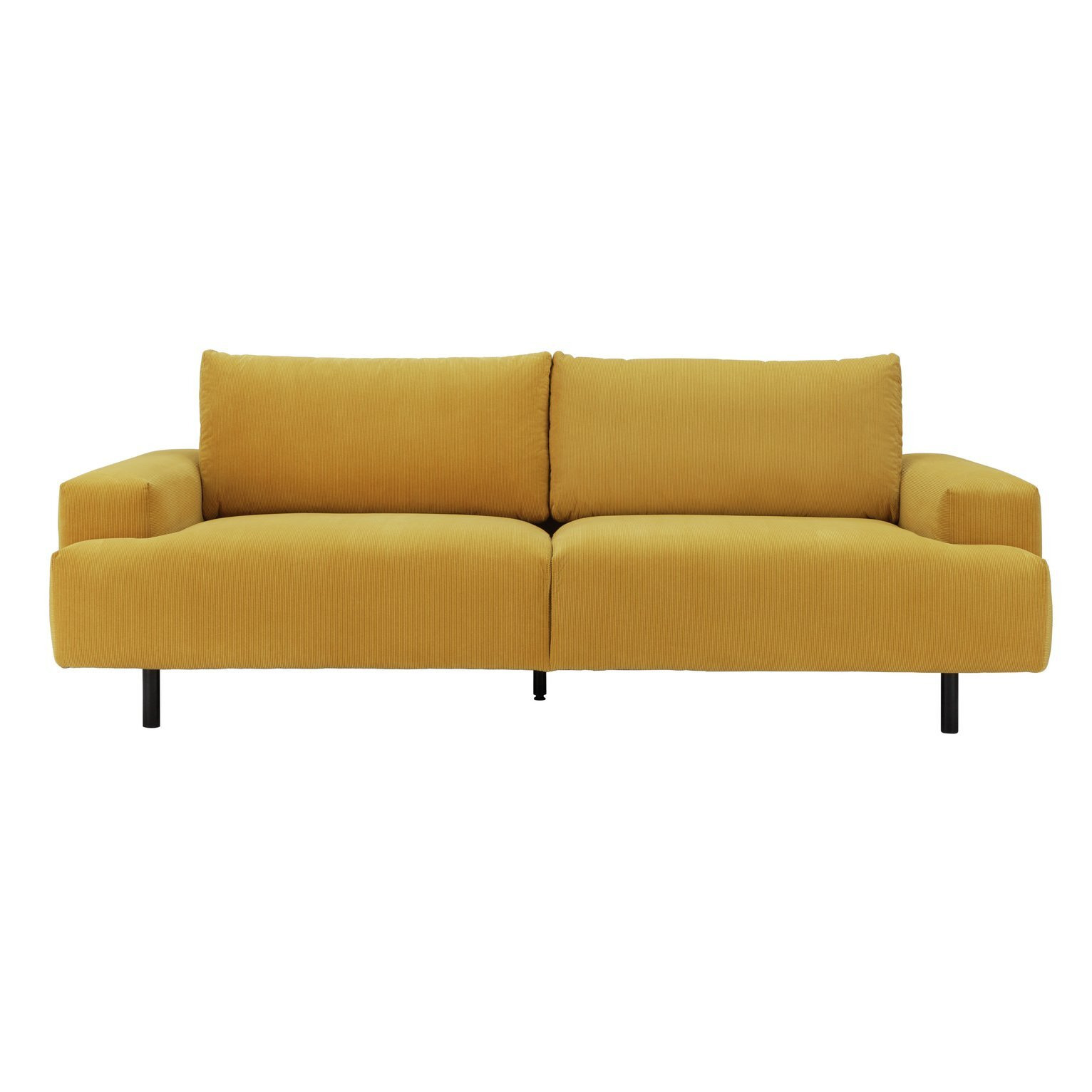 Habitat Julien Fabric 2 Seater Sofa Yellow by Argos