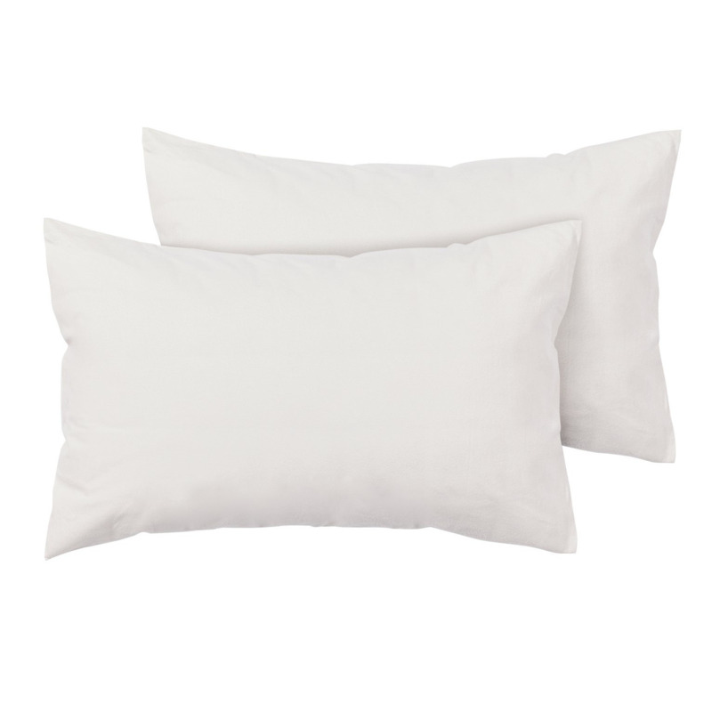 Argos Home Brushed Cotton Standard Pillowcase Pair Cream by Argos