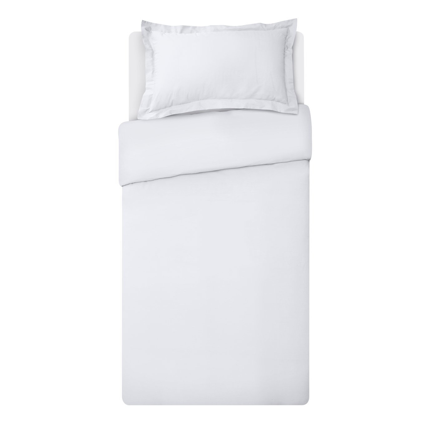 Habitat Egyptian Cotton 400TC White Bedding Set Single by Argos