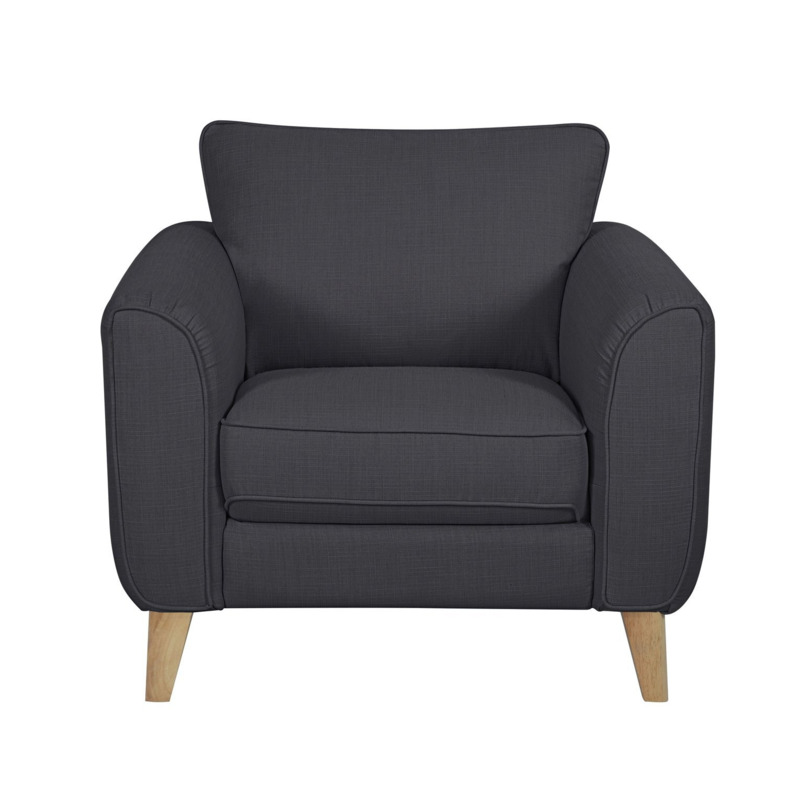 Habitat Cooper Fabric Armchair Charcoal by Argos