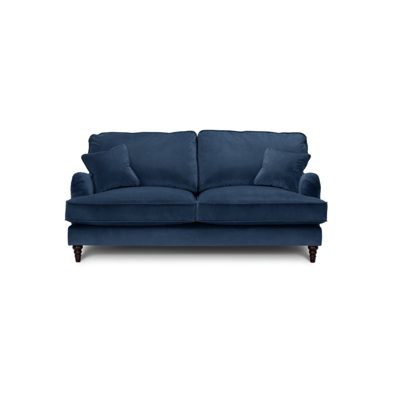 Habitat Matilda Velvet 3 Seater Sofa Blue by Argos