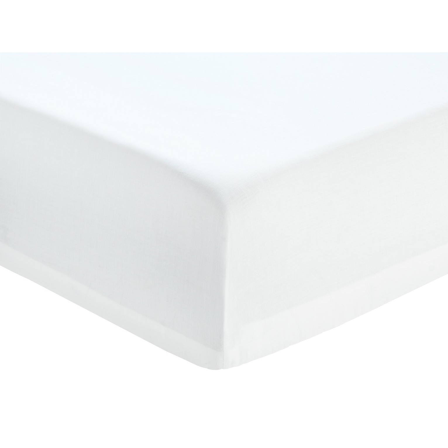 Habitat Cotton Rich 180 TC Plain White Fitted Sheet King by Argos
