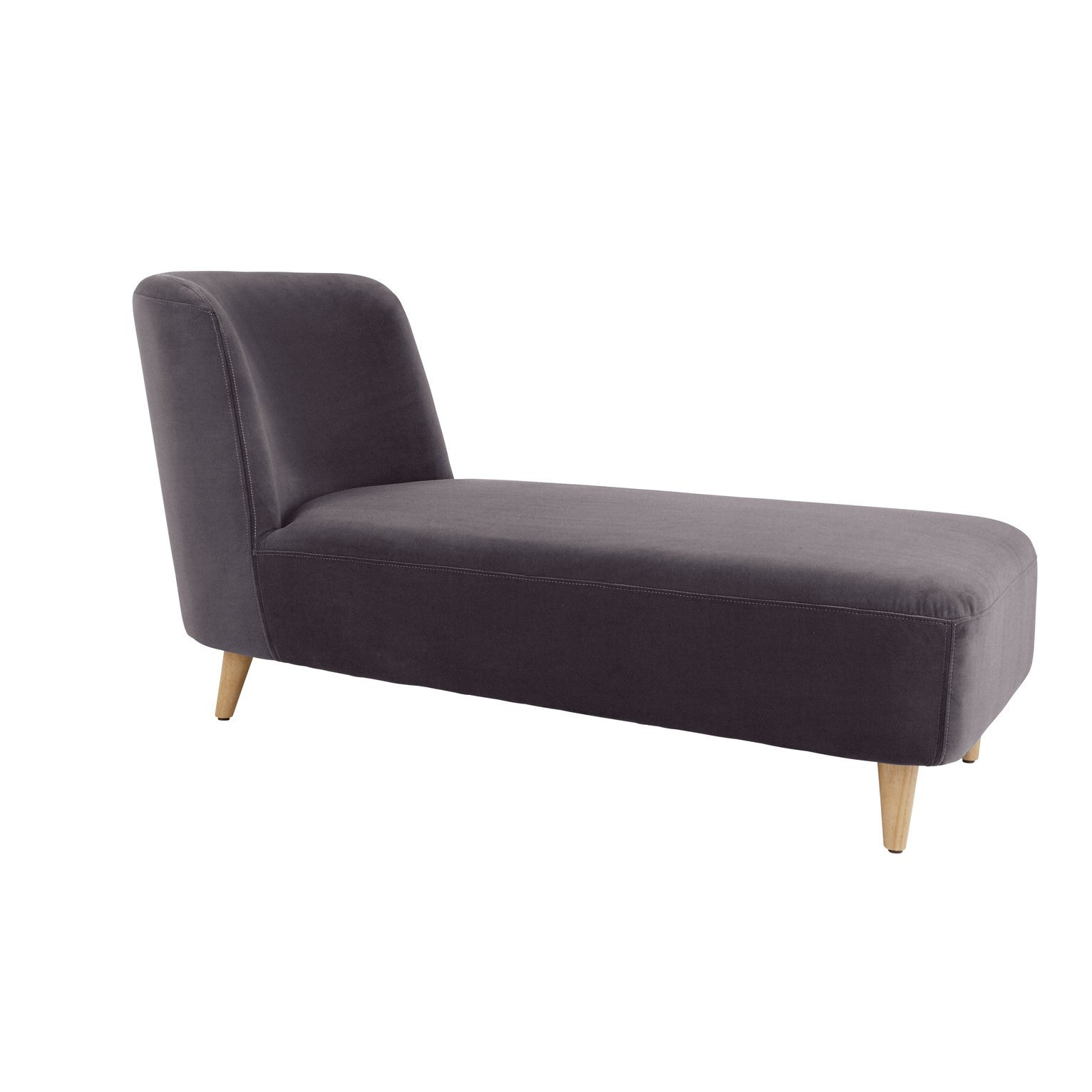 Habitat Daisy Velvet Corner Chaise Sofa Grey by Argos