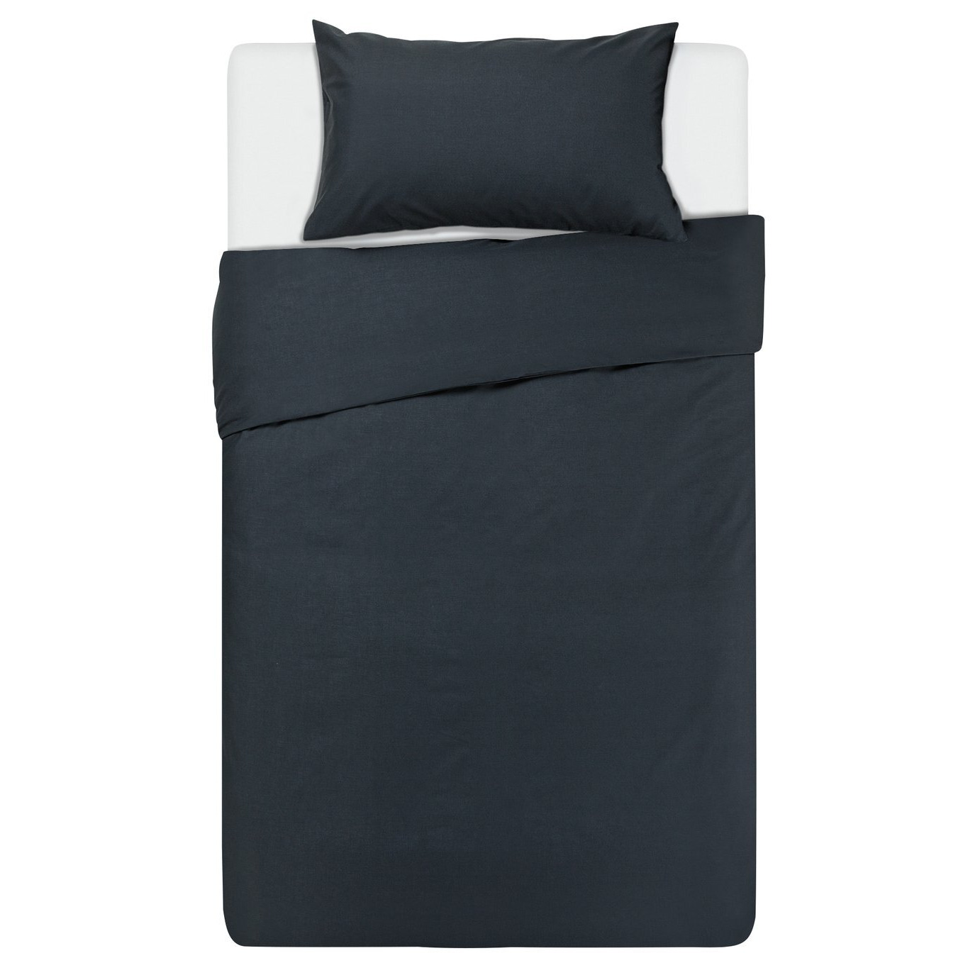 Habitat Easycare Plain Black Bedding Set Single by Argos