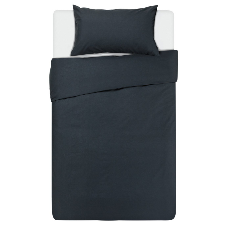 Habitat Easycare Plain Black Bedding Set Single by Argos