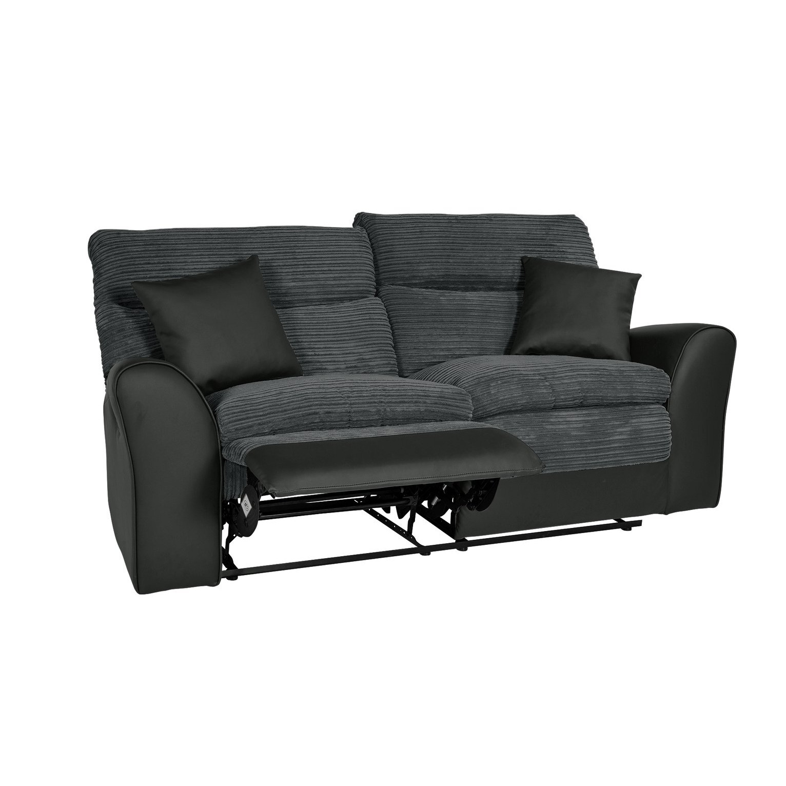 Argos Home Harry Fabric 3 Seater Recliner Sofa Charcoal by Argos