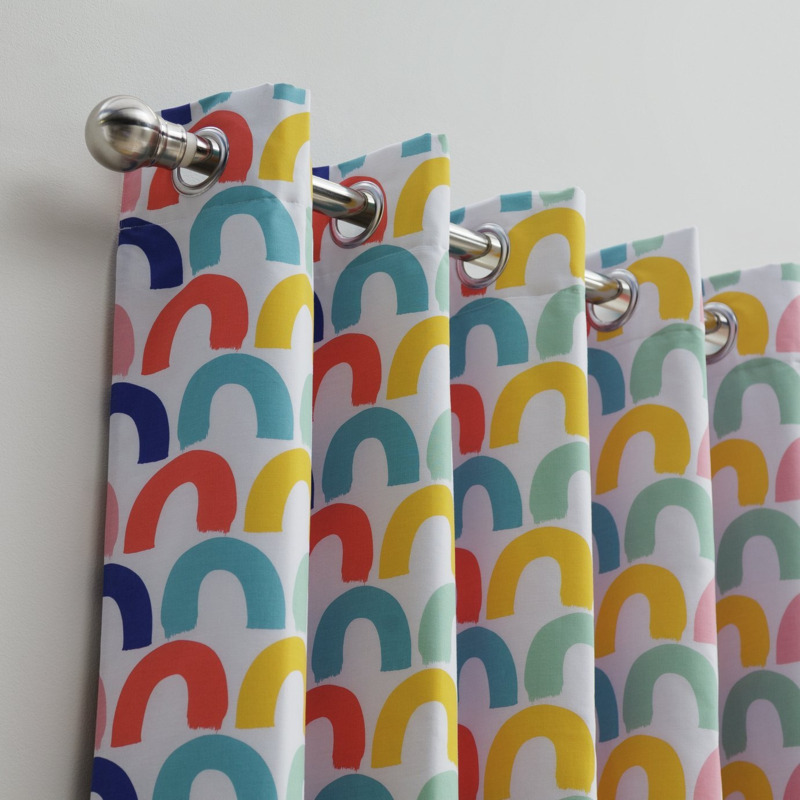Argos Home Kids Rainbow Blackout Eyelet Curtains 168x137cm by Argos