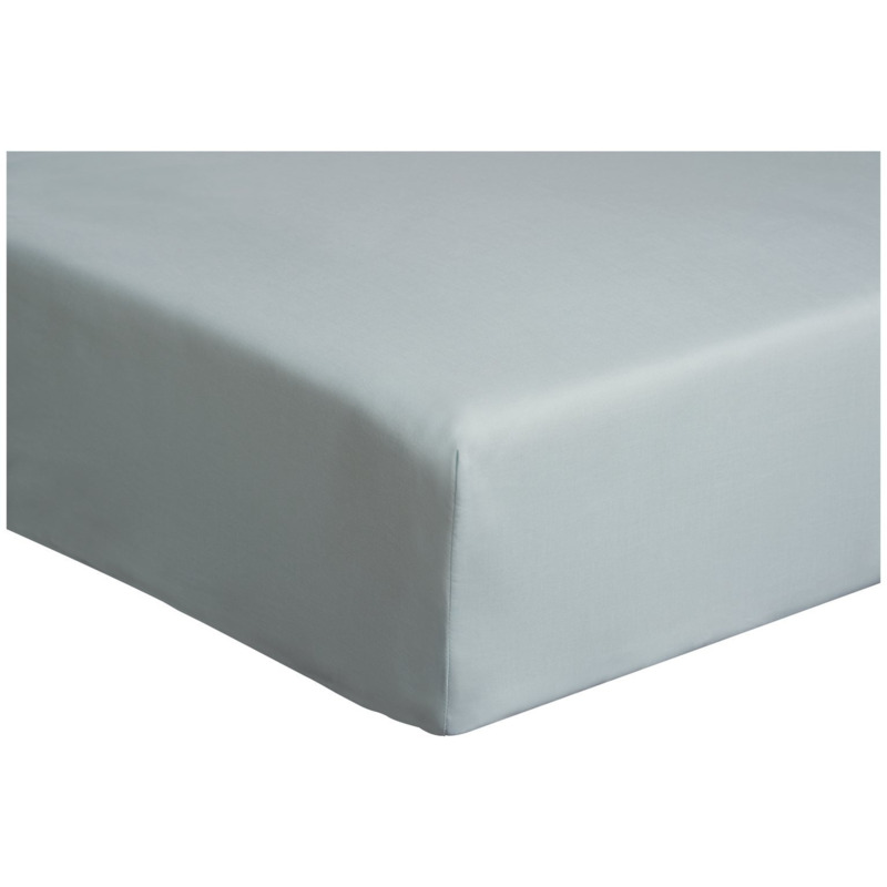 Habitat Cotton Rich 180TC Plain Duck Egg Fitted SheetSingle by Argos