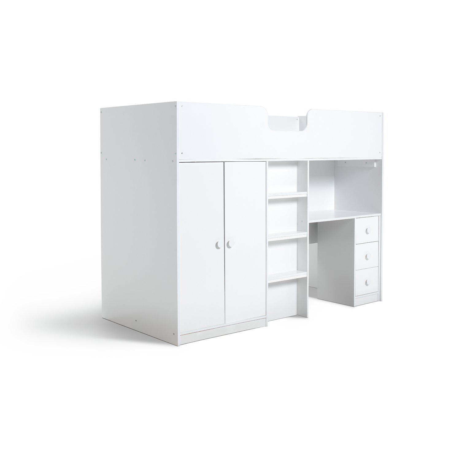 Habitat Jackson High Sleeper Bed and Mattress White by Argos