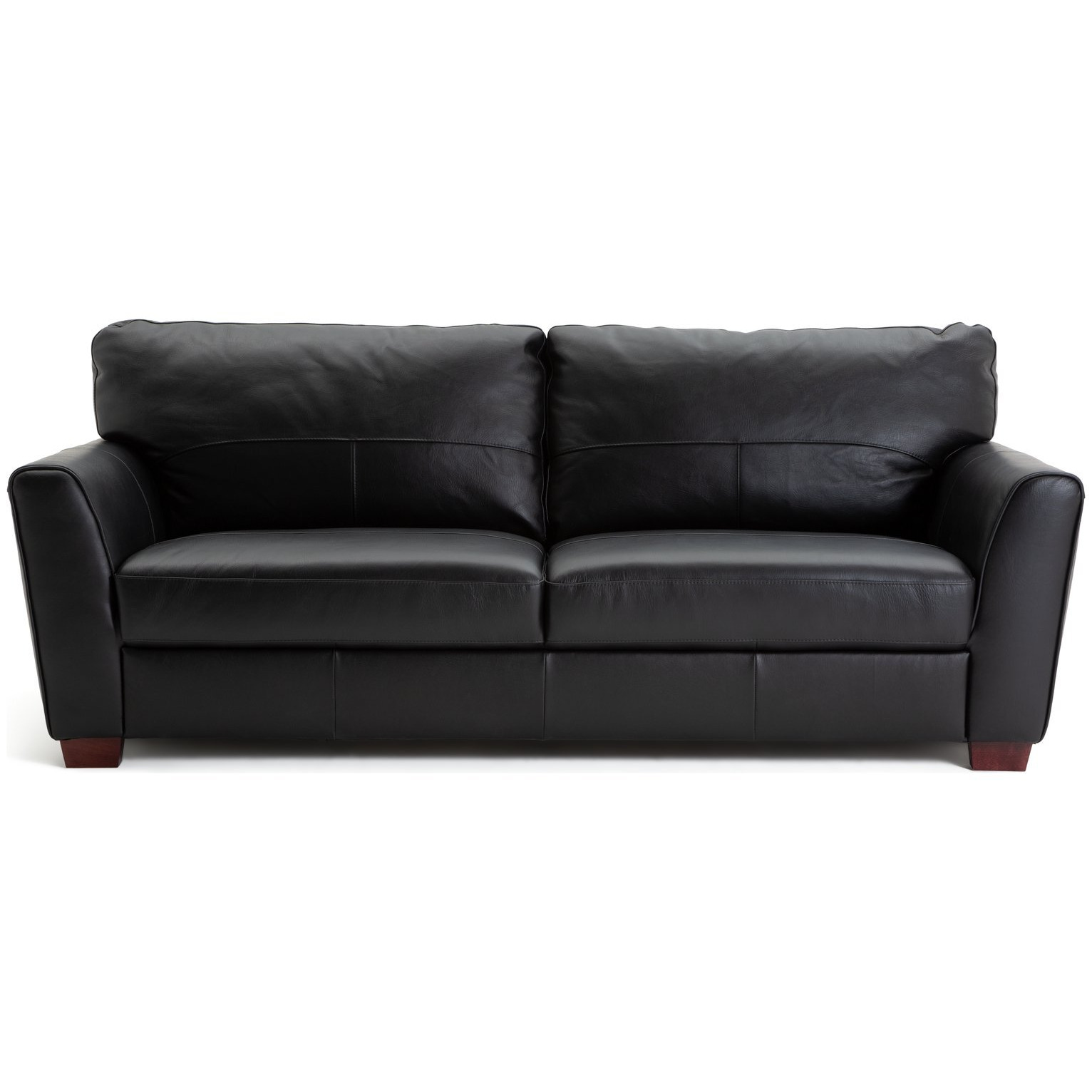 Habitat Milford Leather 4 Seater Sofa Black by Argos