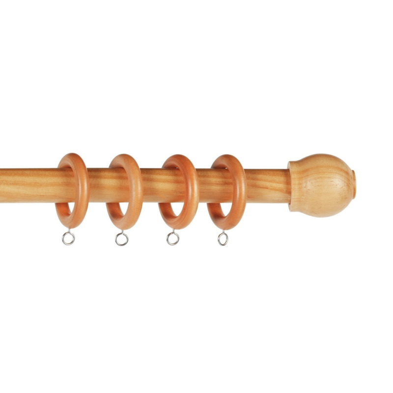 Argos Home 1.8m Wooden Curtain Pole Oak Effect by Argos