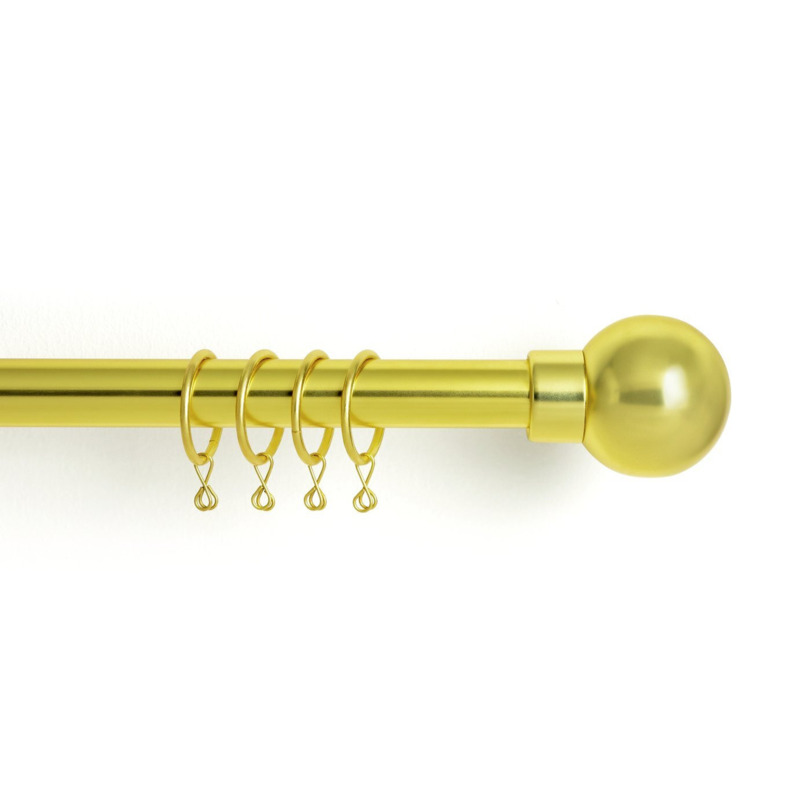 Argos Home Extendable Metal Ball Curtain Pole Golden by Argos