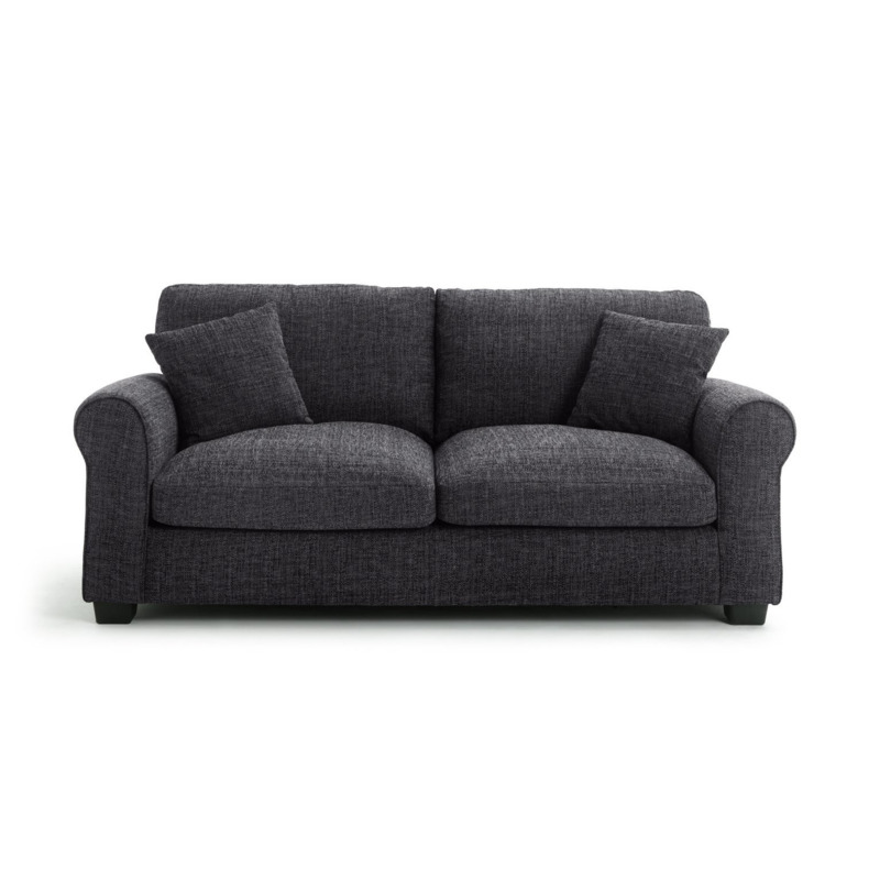 Habitat Lisbon Fabric 3 Seater Sofa Charcoal by Argos