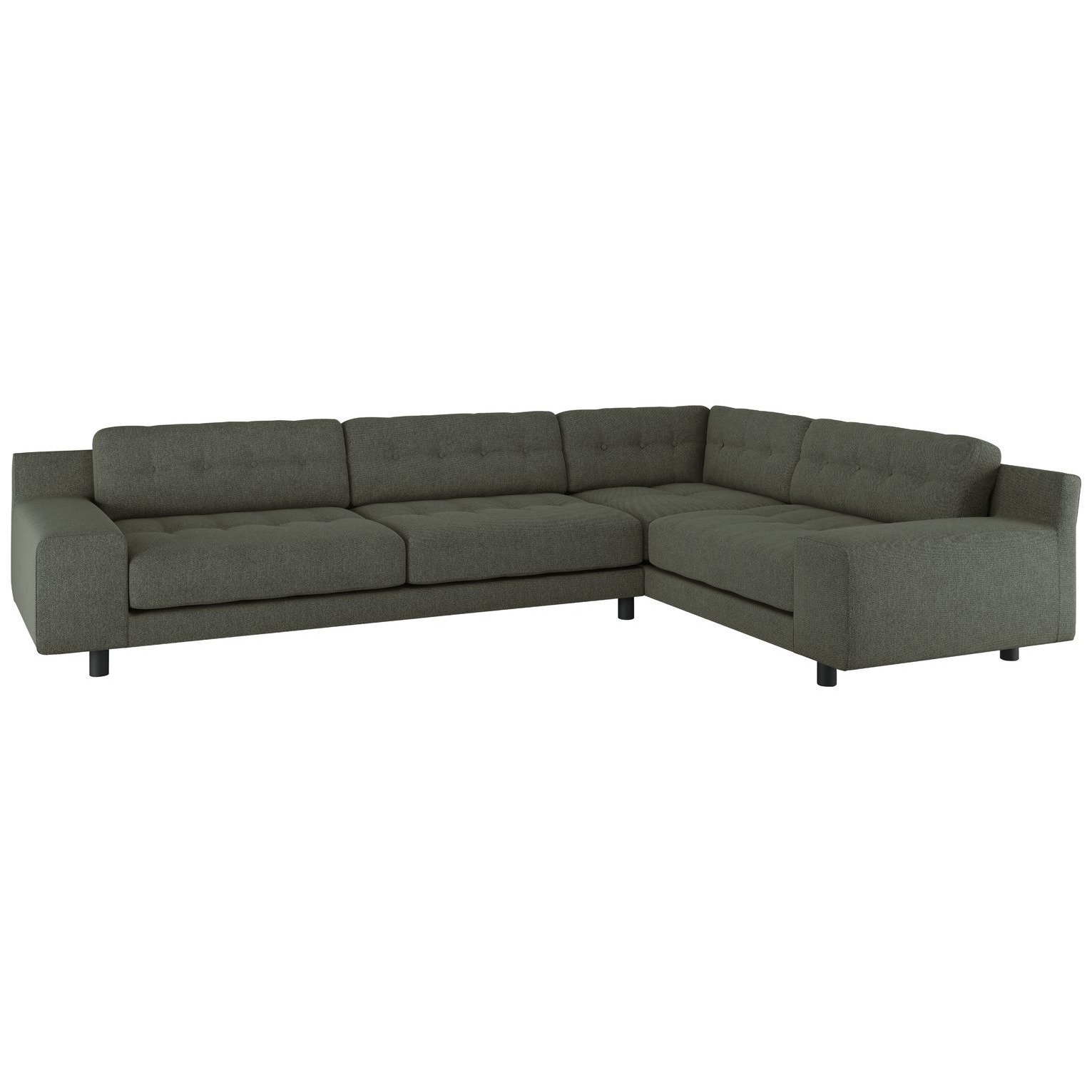 Habitat Hendricks Fabric Left Hand Corner Sofa Charcoal by Argos