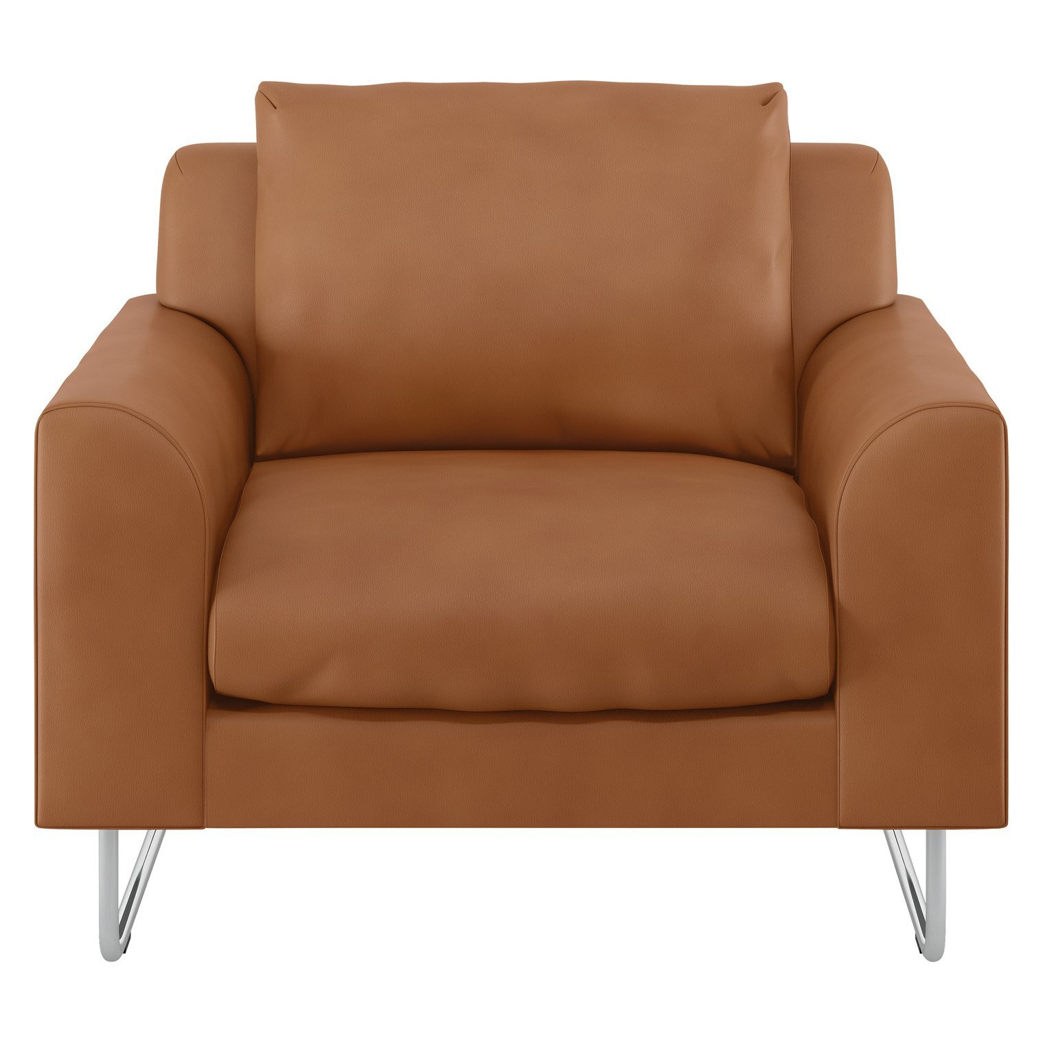Habitat Lyle Leather Armchair Tan by Argos