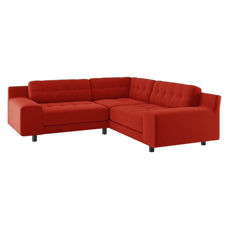 Habitat Hendricks Left Corner Velvet sofa Orange by Argos