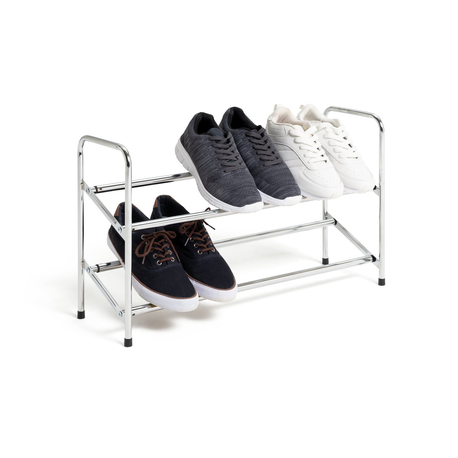 Argos Home 2 Tier Extending Shoe Rack - Chrome | uFurnish.com