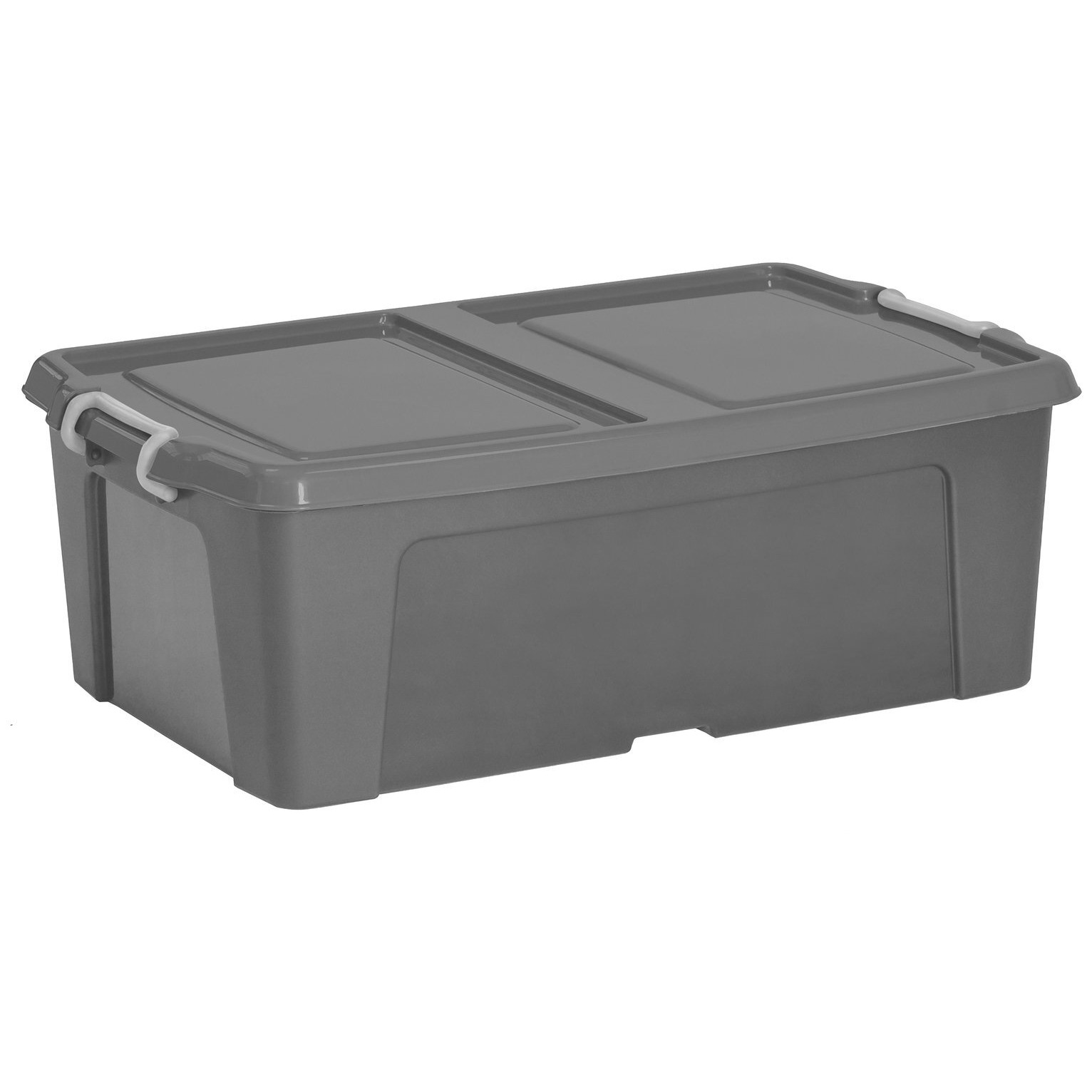 Strata 2 x 50 Litre Underbed Storage Boxes Grey by Argos